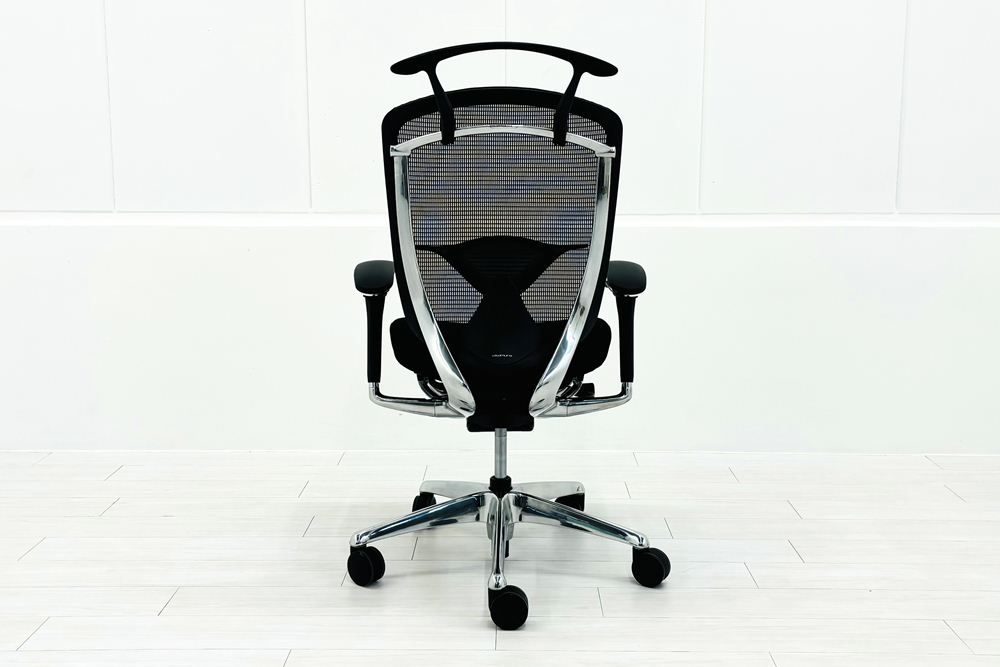 オカムラ コンテッサセコンダ Contessa seconda 2018年製 中古 高機能チェア 中古オフィス家具 ブラックの画像