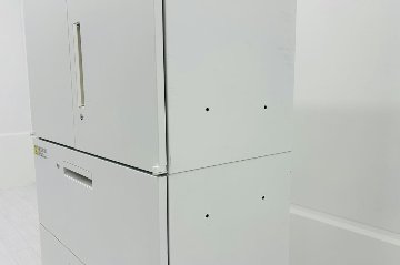 ハイパーストレージ 【両開き＋ラテラルセット】 3段ラテラル書庫 両開き書庫 スチール書庫 中古 内田洋行 中古オフィス家具 ホワイト 900/450/2155の画像