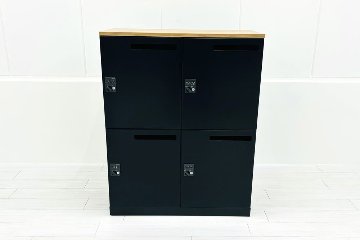 4人用ロッカー 中古 コクヨ ブラック エディア パーソナルロッカー 中古オフィス家具 ダイヤル錠 900/450/1130の画像