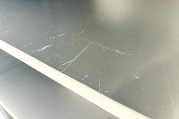 【2台セット】 コクヨ エディア 中古 木目パネル付き オープン書庫 スチールキャビネット 収納家具 中古オフィス家具 ブラック 900/450/1240の画像