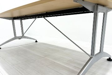 舟形天板 プラス PULS ミーティングテーブル 中古 小型会議テーブル 中古オフィス家具 2200/1000/720の画像