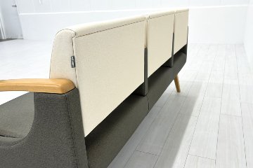 ロビーチェア オリバー oliver 中古 3人掛けチェア ロビーチェア 医療用家具 病院椅子 病院チェア 応接椅子 中古オフィス家具 1770/620/780の画像