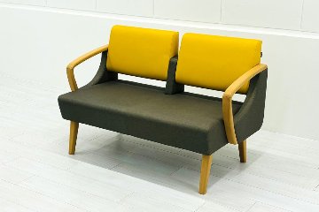 ロビーチェア オリバー oliver 中古 2人掛チェア 医療用家具 病院椅子 病院チェア ロビーソファ 応接椅子 中古オフィス家具 1200/620/780の画像