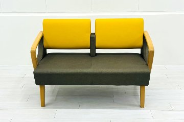 ロビーチェア オリバー oliver 中古 2人掛チェア 医療用家具 病院椅子 病院チェア ロビーソファ 応接椅子 中古オフィス家具 1200/620/780の画像
