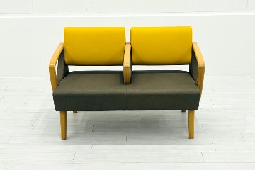 ロビーチェア オリバー oliver 中古 2人掛チェア 医療用家具 病院椅子 病院チェア  ロビーソファ 応接椅子 中古オフィス家具 1200/620/780の画像