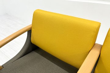 ロビーチェア オリバー oliver 中古 2人掛チェア 医療用家具 病院椅子 病院チェア  ロビーソファ 応接椅子 中古オフィス家具 1200/620/780の画像