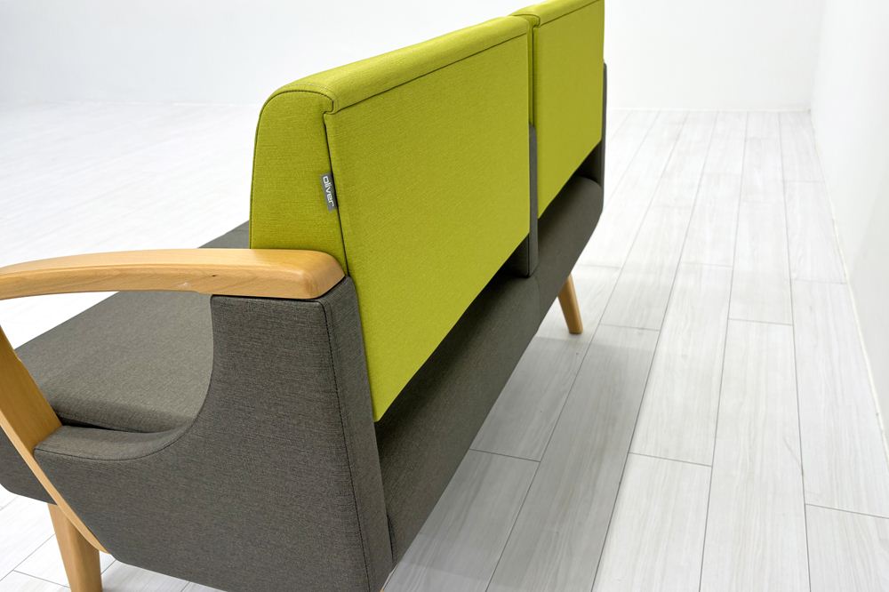 ロビーチェア オリバー oliver 中古 2人掛けチェア ロビーチェア 医療用家具 応接椅子 病院椅子 病院チェア 中古オフィス家具 1200/620/780の画像