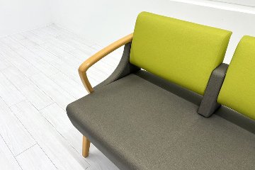 ロビーチェア オリバー oliver 中古 2人掛けチェア ロビーチェア 医療用家具 応接椅子 病院椅子 病院チェア 中古オフィス家具 1200/620/780の画像
