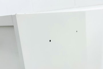 引き違い書庫 スチール スライド書庫 中古 オカムラ 中古キャビネット スチール書庫 中古オフィス家具 ホワイト 900/450/710の画像