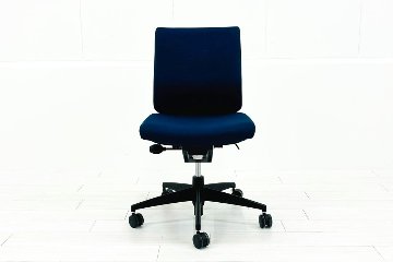 コクヨ ウィザードチェア 肘無 中古 ウィザード2 ローバック 中古オフィス家具 KOKUYO Wizard ブルーの画像