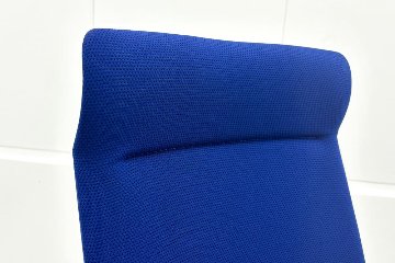 コクヨ ウィザード2 中古 ミドルマネージメントチェア ヘッドレスト付 固定肘  中古オフィス家具 KOKUYO プルシアンブルーの画像