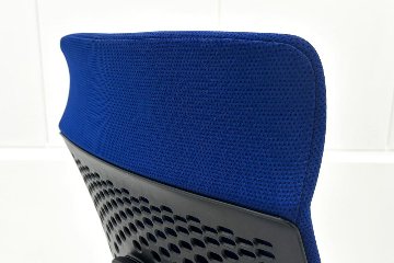 コクヨ ウィザード2 中古 ミドルマネージメントチェア ヘッドレスト付 固定肘  中古オフィス家具 KOKUYO プルシアンブルーの画像