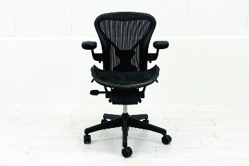 アーロンチェア Aサイズ 中古 フル装備 ポスチャーフィット ハーマンミラー Herman miller Aeron Chair 中古オフィス家具 肘レバーの画像