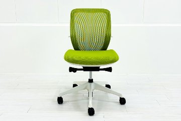 中古オフィスチェア オカムラ シルフィーチェア 中古 2015年製 ローバック 肘無 Sylphy メッシュ 中古オフィス家具 ライムグリーンの画像