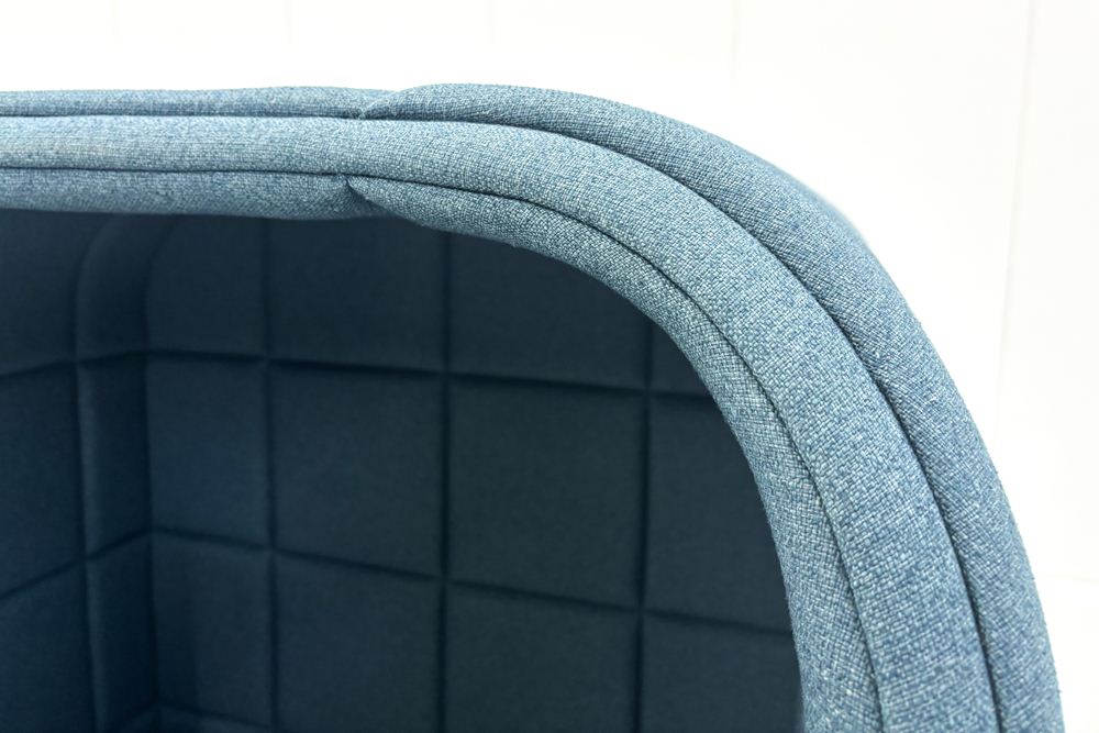 集中ブース 201° COOM 中古 ワークブース 一人用 パーテーション パーティション 中古オフィス家具 ブルー系 1000/900/1600の画像