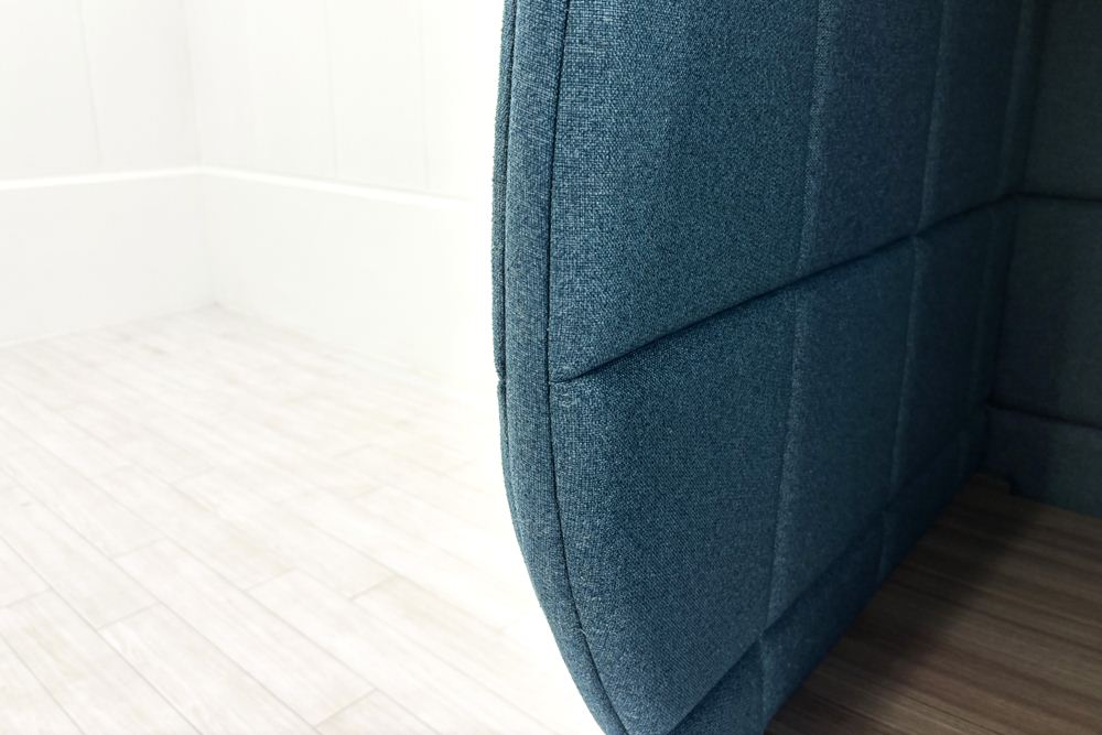 集中ブース 201° COOM 中古 ワークブース 一人用 パーテーション パーティション 中古オフィス家具 ブルー系 1000/900/1600の画像