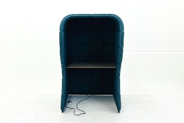集中ブース 201° COOM 中古 ワークブース 一人用 パーテーション パーティション 中古オフィス家具 ブルー系 1000/900/1600の画像