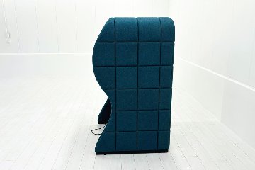 集中ブース 201° COOM 中古 ワークブース 一人用 パーテーション パーティション 中古オフィス家具 ブルー系 1000/900/1600の画像