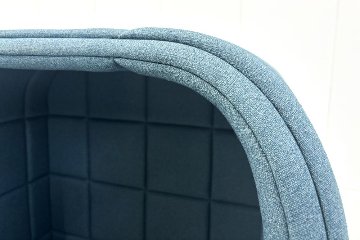 集中ブース 201° COOM 中古 ワークブース 一人用 パーテーション パーティション 中古オフィス家具 ブルー系 1000/900/1600の画像