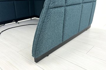 集中ブース 201° COOM 中古 ワークブース 一人用 パーテーション パーティション 中古オフィス家具 ブルー系 1000/900/1600の画像