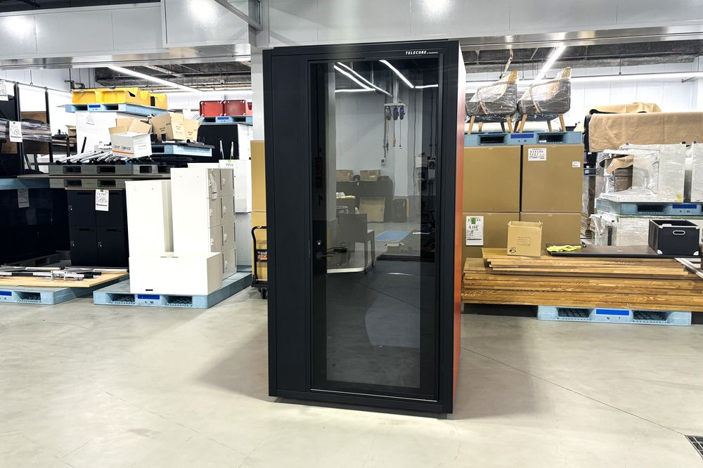 TERECUBE オカムラ テレキューブ 中古 フルクローズ型ワークブース 個室防音ブース ソロワークブース 中古オフィス家具 1200/1100/2310の画像