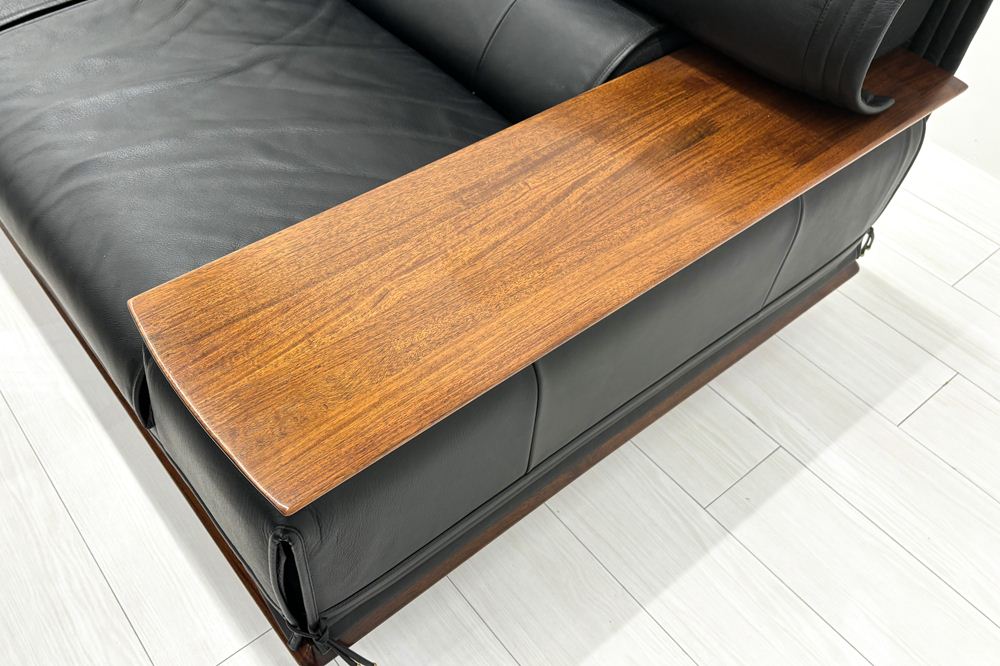 カリモク 応接家具セット 中古 【6点セット】応接ソファ 高級家具 革 レザー 中古オフィス家具の画像