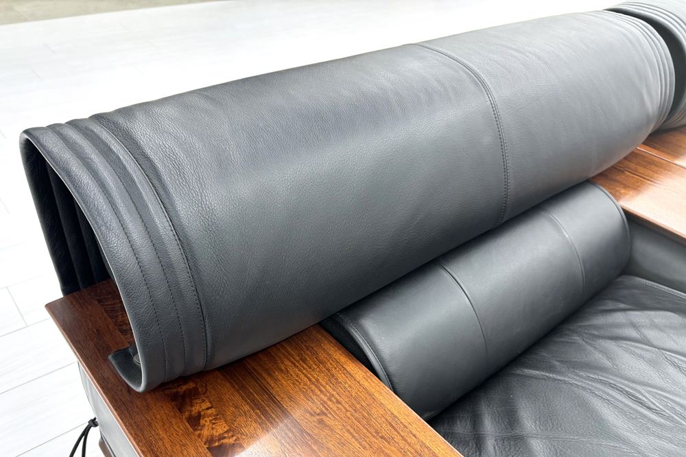 カリモク 応接家具セット 中古 【6点セット】応接ソファ 高級家具 革 レザー 中古オフィス家具の画像