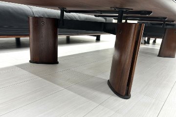 カリモク 応接家具セット 中古 【6点セット】応接ソファ 高級家具 革 レザー 中古オフィス家具の画像