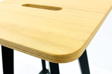 ノール ロックウェルイージースツール 中古 Knoll Rockwell Unscripted Easy Stool ノル ハイチェア ミーティングチェア カウンターチェア 中古オフィス家具 H765の画像