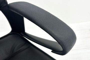  Wilkhahn Modus ウィルクハーン モダスチェア 中古 エグゼクティブチェア マネジメントチェア ブラック 中古オフィス家具 本革張り レザーの画像