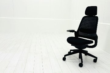 シリーズ1 スチールケース 中古 2024年製 ヘッドレスト付 Steelcase PARCEL Series1 中古オフィス家具 OAチェア ブラックの画像