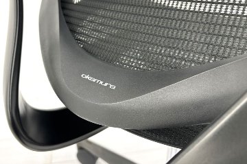 オカムラ コンテッサセコンダ 中古 2017年製 Contessa seconda コンテッサチェア 中古オフィス家具 メッシュ ブラック CC81MR-FPG1の画像