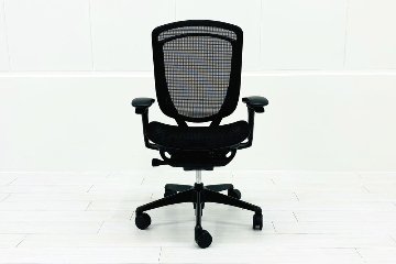 オカムラ コンテッサセコンダ 中古 2017年製 Contessa seconda コンテッサチェア 中古オフィス家具 メッシュ ブラック CC81MR-FPG1の画像