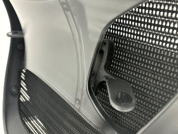 バロンチェア 中古 オカムラ Baron ブラック 可動肘 ハイバック 中古オフィス家具 座クッション 中古オフィスチェア 事務椅子の画像