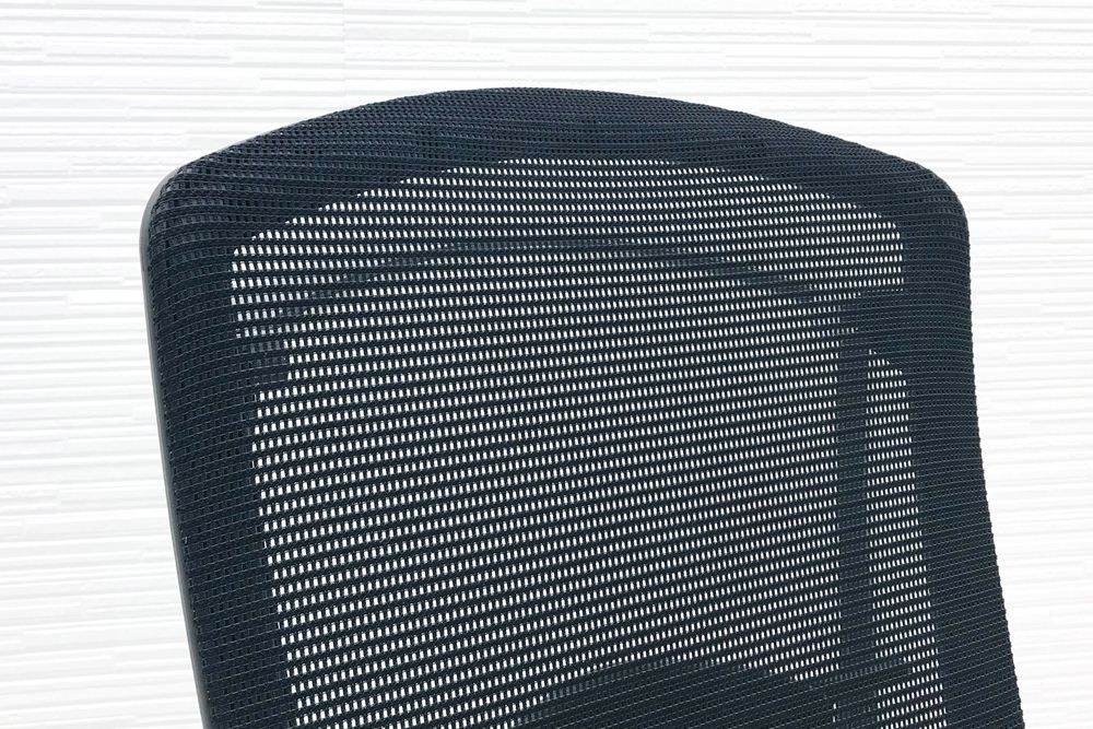 OKAMURA Contessa コンテッサチェア 中古 オカムラ メッシュ ブラック 中古オフィス家具 オフィスチェア ポリッシュフレームの画像