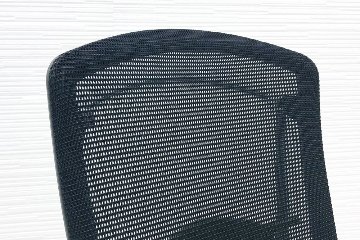 OKAMURA Contessa コンテッサチェア 中古 オカムラ メッシュ ブラック 中古オフィス家具 オフィスチェア ポリッシュフレームの画像