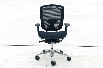 OKAMURA Contessa コンテッサチェア 中古 オカムラ メッシュ ブラック 中古オフィス家具 オフィスチェア ポリッシュフレームの画像