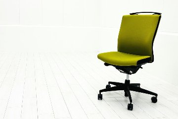 コクヨ プントチェア 中古 ローバック 肘無 KOKUYO クッション 中古オフィス家具 中古オフィスチェア リーフグリーンの画像