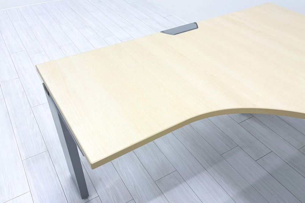 オカムラ プロユニット L型デスク L字デスク 中古 Ｌ字机 中古デスク 中古オフィス家具 オフィスデスク 事務机 1600/1400/720 左550の画像