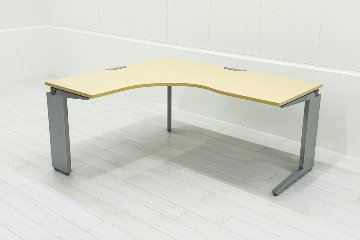 オカムラ プロユニット L型デスク L字デスク 中古 Ｌ字机 中古デスク 中古オフィス家具 オフィスデスク 事務机 1600/1400/720 左550の画像