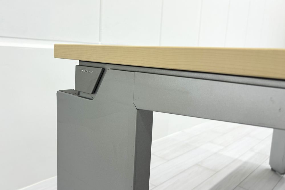 オカムラ プロユニット L型デスク L字デスク 中古 Ｌ字机 中古デスク 中古オフィス家具 オフィスデスク 事務机 1600/1400/720 右550の画像