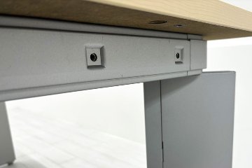 オカムラ プロユニット L型デスク L字デスク 中古 Ｌ字机 中古デスク 中古オフィス家具 オフィスデスク 事務机 1600/1400/720 右550の画像