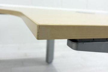 オカムラ プロユニット L型デスク L字デスク 中古 Ｌ字机 中古デスク 中古オフィス家具 オフィスデスク 事務机 1600/1400/720 右550の画像