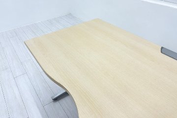 オカムラ プロユニット L型デスク L字デスク 中古 Ｌ字机 中古デスク 中古オフィス家具 オフィスデスク 事務机 1600/1400/720 右550の画像