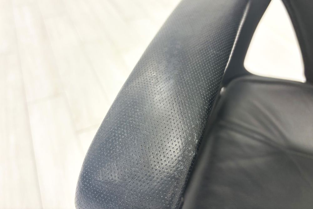  Wilkhahn Modus ウィルクハーン モダスチェア 中古 エグゼクティブチェア マネジメントチェア ブラック 中古オフィス家具 本革張り レザーの画像