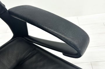  Wilkhahn Modus ウィルクハーン モダスチェア 中古 エグゼクティブチェア マネジメントチェア ブラック 中古オフィス家具 本革張り レザーの画像