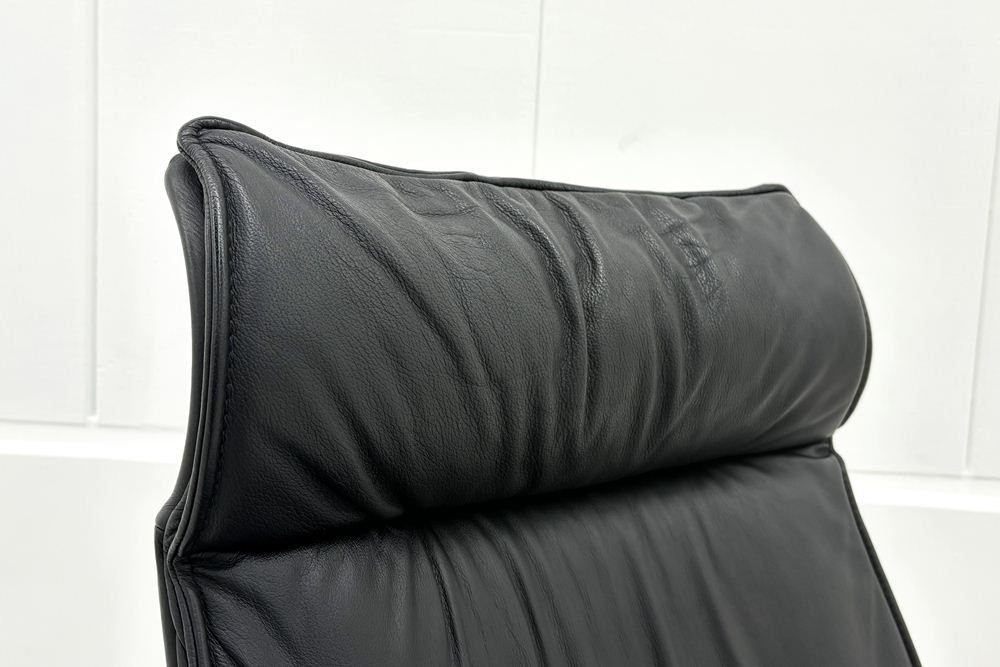  Wilkhahn Modus ウィルクハーン モダスチェア 中古 エグゼクティブチェア マネジメントチェア ブラック 中古オフィス家具 本革張り レザーの画像