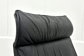  Wilkhahn Modus ウィルクハーン モダスチェア 中古 エグゼクティブチェア マネジメントチェア ブラック 中古オフィス家具 本革張り レザーの画像