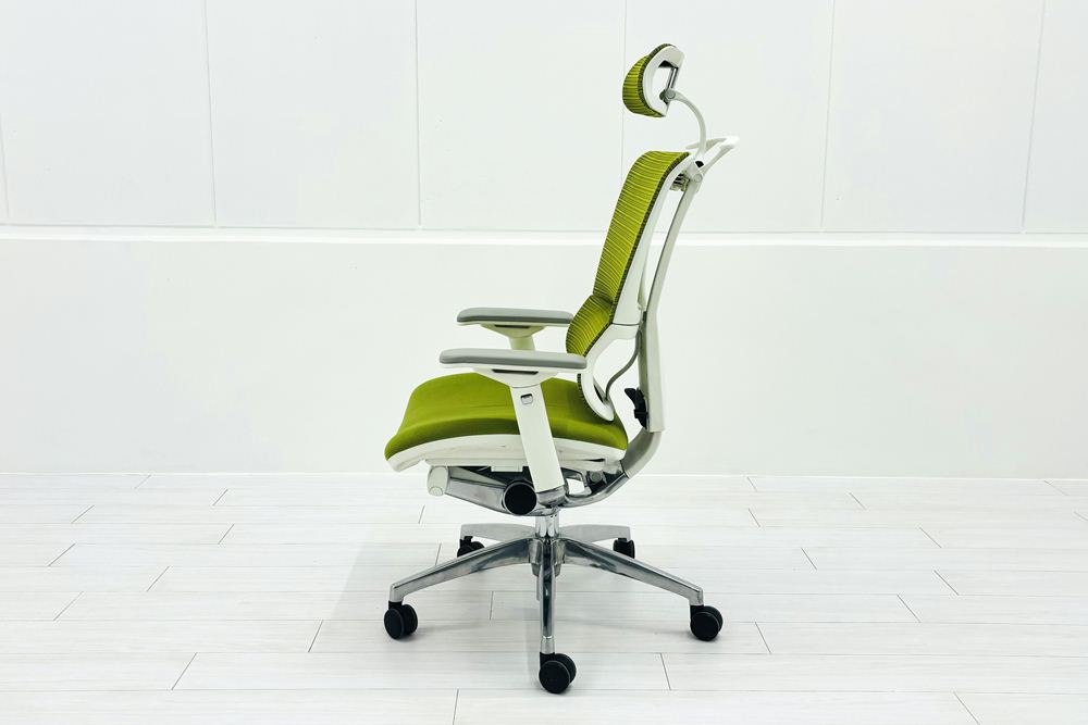Ergohuman Fit エルゴヒューマン フィット ヘッドレスト付き 中古 中古チェア 高機能チェア 3Dメッシュ グリーンの画像