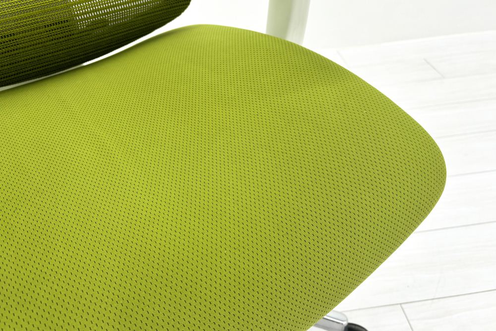 Ergohuman Fit エルゴヒューマン フィット ヘッドレスト付き 中古 中古チェア 高機能チェア 3Dメッシュ グリーンの画像
